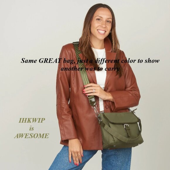 IHKWIP THE CONVERTIBLE BUCKLE UP SHOULDER BAG W/ CROSSBODY STRAP - DENIM STITCH - Picture 6 of 6